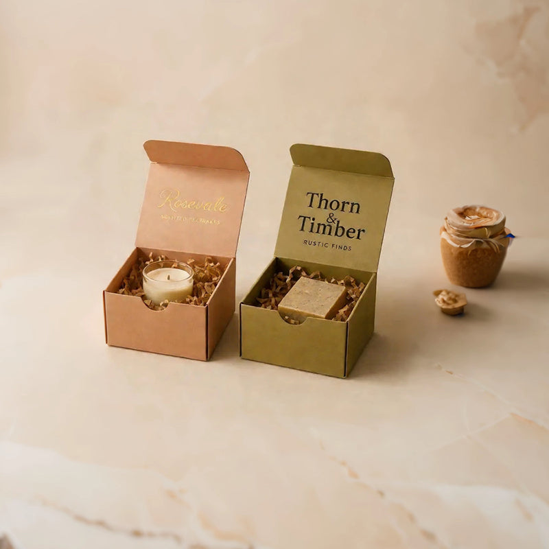 Custom cardboard candle tuck boxes