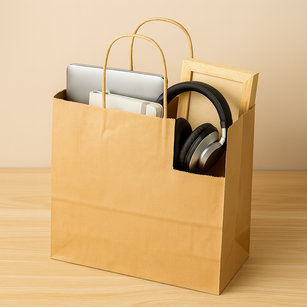 Custom Brown kraft paper bags